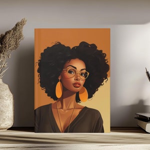 Black Woman Journal | Affirmation Journal for Black Women | Daily Journaling for Black Girls Writing Notebook | Brown Skin Girl Gift