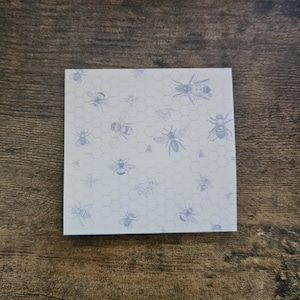 Bees and Honeycomb Sticky Note Pads | Honey Bees Sticky Note Pad | Honeycomb Stationary | Bee Lover Beekeeper Gift | Bee Stationary Gift