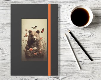 Bear in the Clouds Color Contrast Ruled Notebook | Bear Lover Gift | Bear Journal | Bear Stationary | Bear Gifts | Nature Lover Notebook