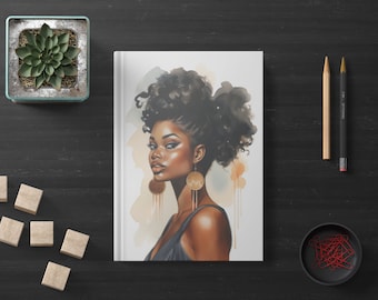 Watercolor Black Woman Journal: Daily Affirmations, Manifesting Notebook