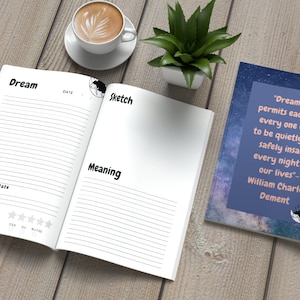 Galaxy Dream Journal | Guided Dream Journal Gift | Cute Dream Diary | Daily Dream Notebook | Dream Records and Interpretations
