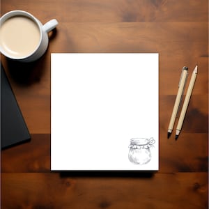 Honey Jar Notepad | Stationary for Bee Lovers | Bee Stationary | Nature Notepad