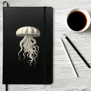 Jellyfish Journal | Sea Life Lover Gift | Jellyfish Notebook with Rubber Band | Jellyfish Lover Gift | Marine Biologist Notebook