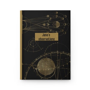 small personalized astronomy notebook