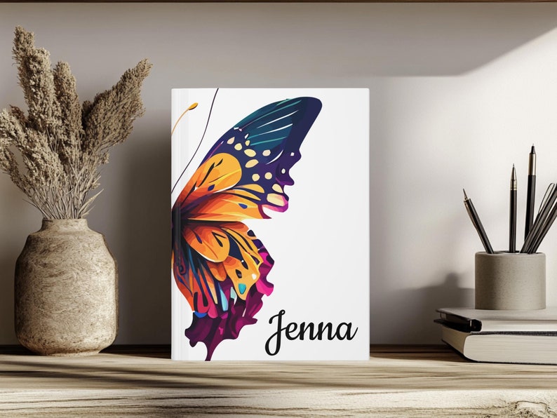 Personalizable Butterfly Journal Custom Butterfly Notebook Gift for Her