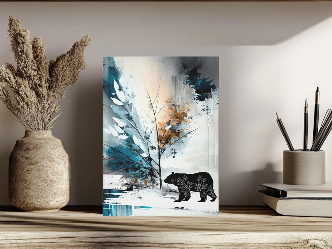Snow Notebooks Bear in the Snow Journal | Bear Notebook | Winter Wonderland Notebook ...