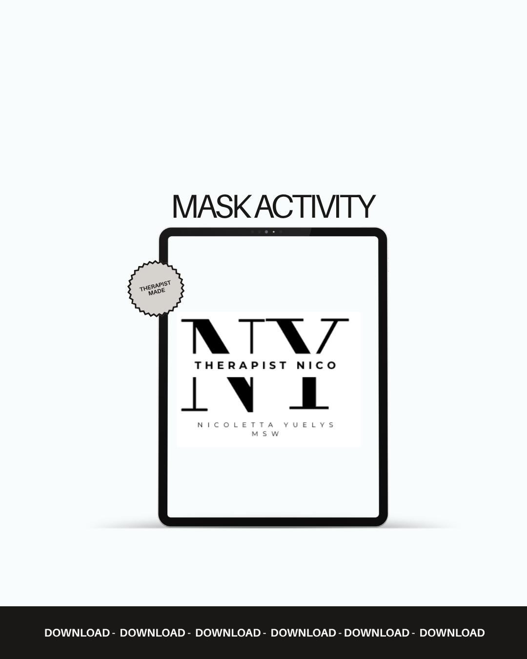 Masking Activity.pdf Masking Worksheet for Teens | Self-identity Therapy Activity ...