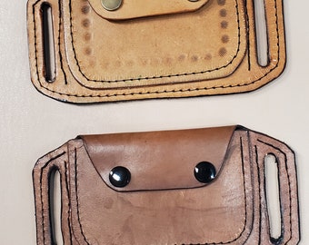 Belt wallet, leather, single fold