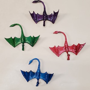 Pet Leather dragon (mini) with magnet clip, wearable ornament