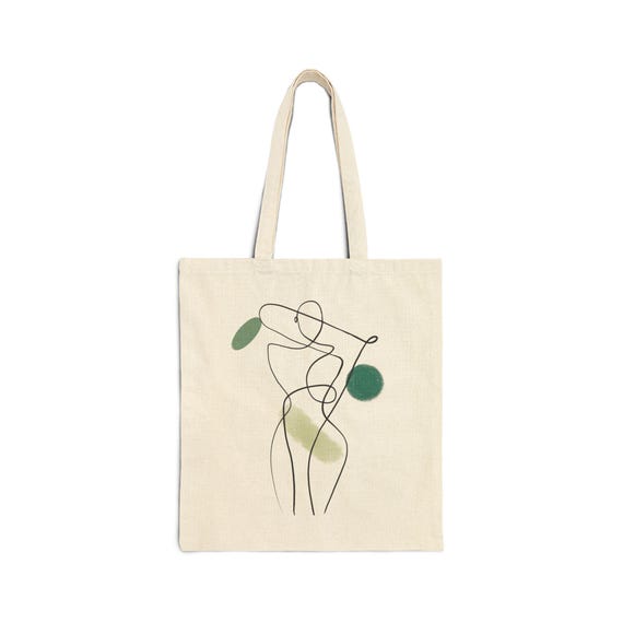 Minimalist One-line Body Drawing Tote Bag Cute Stylish