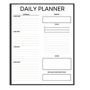 Simple and Minimal Planner PDF Digital Download, Printable Planner image 2