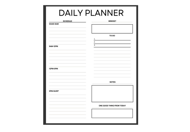 Simple and Minimal Planner PDF Digital Download, Printable Planner image 2