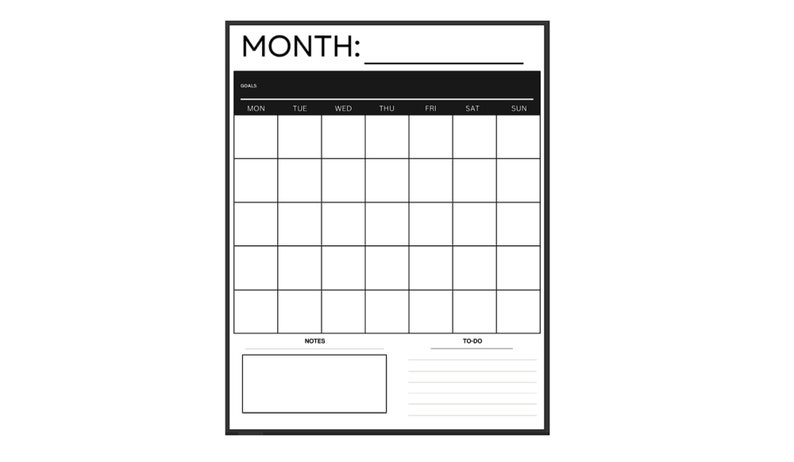 Simple and Minimal Planner PDF Digital Download, Printable Planner image 4