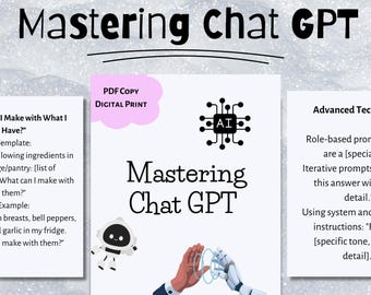 Guía de indicaciones de ChatGPT: Optimización de herramientas de IA (Descarga digital)