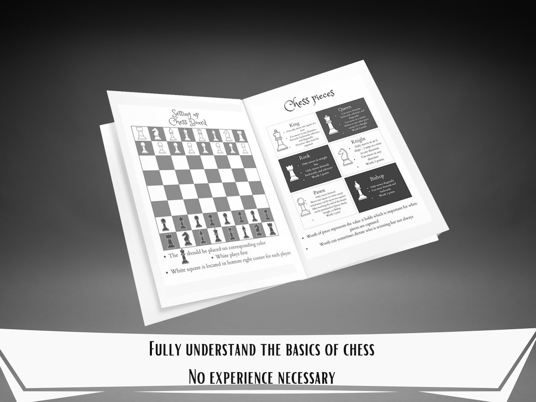 Learn Chess Basics Beginner Rules Technique Clear Illustrations Digital Printable Pdf Learn Chess Basics Beginner Rules Technique Clear Illustrations Digital Printable Pdf