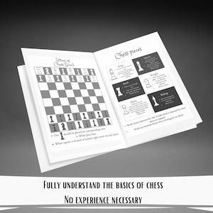 Impara le basi degli scacchi: principiante, regole, tecnica / illustrazioni chiare / PDF digitale stampabile / guida introduttiva agli scacchi / abilità scacchistiche / autodidatta