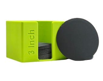 3" Sanding Disc Organizer | Fits 3 Inch (75mm) Sanding Discs | Sandpaper Pad Holder | Garage Organization
