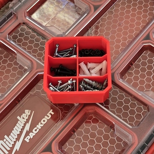 Milwaukee PACKOUT Insert | 6 Slots | For Low-Profile Organizers | Gift For Him | Style 8