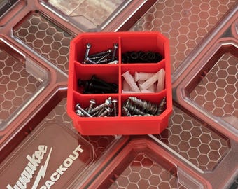 Milwaukee PACKOUT Insert | 6 Slots | For Low-Profile Organizers | Gift For Him | Style 8