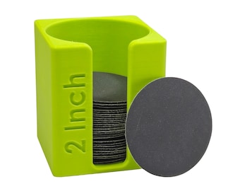 2" Sanding Disc Organizer | Fits 2 Inch (50mm) Sanding Discs | Sandpaper Pad Holder | Workbench Organization
