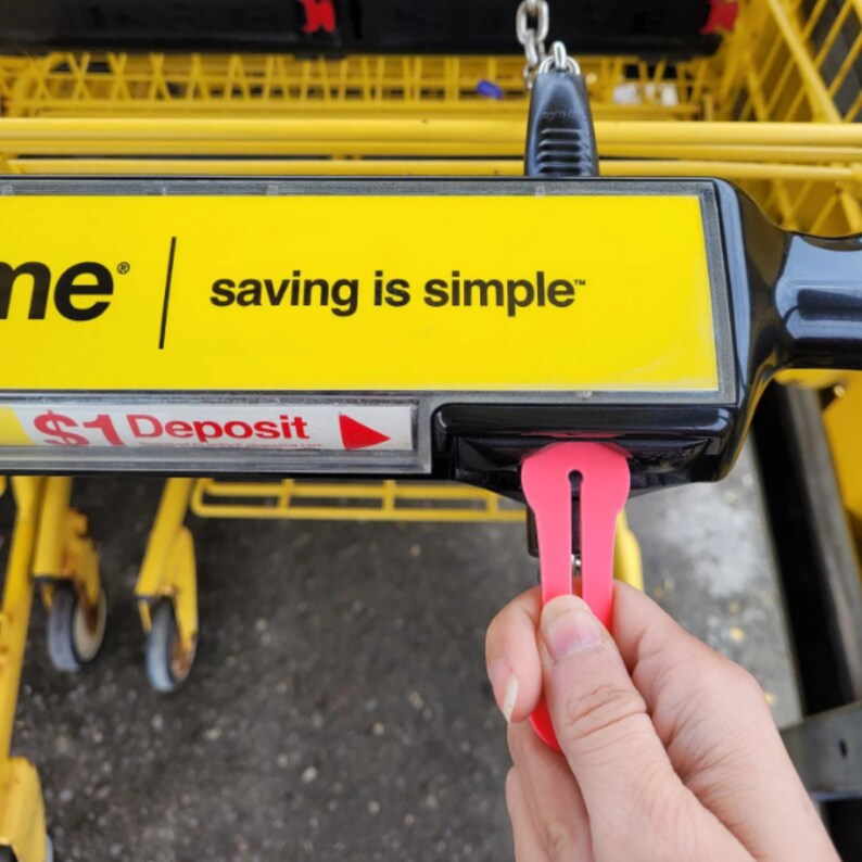Canadian Shopping Cart Keys Dual Purpose Quarter & Loonie Grocery Store Coin Token Key Unlocker