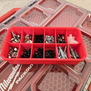 Milwaukee PACKOUT Long Bin | 12 Slots | For Low-Profile Organizers | Gift For Him | Style 11