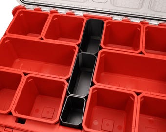 Milwaukee Packout Center Bin Set (Style 3 – 3 Bins) | Small Parts Storage Organizer | Packout Mods & Accessories