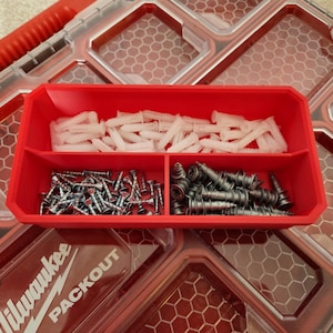 Milwaukee PACKOUT Long Bin | 3 Slots | For Low-Profile Organizers | Gift For Him | Style 9