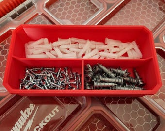 Milwaukee PACKOUT Long Bin | 3 Slots | For Low-Profile Organizers | Gift For Him | Style 2