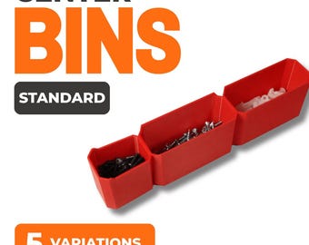 Milwaukee PACKOUT Deep Center Bin, Standard Organizer Insert Divider, Middle Channel Storage