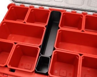 Milwaukee Packout Center Bin Set (Style 1 – 2 Bins) | Small Parts Storage Organizer | Packout Mods & Accessories