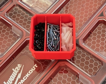 Milwaukee PACKOUT Insert | 3 Slots | For Low-Profile Organizers | Gift For Him | Style 3
