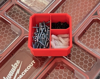Milwaukee PACKOUT Insert | 3 Slots | For Low-Profile Organizers | Gift For Him | Style 5