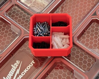 Milwaukee PACKOUT Insert | 4 Slots | For Low-Profile Organizers | Gift For Him | Style 7