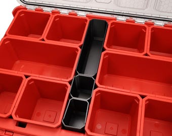 Milwaukee Packout Center Bin Set (Style 2 – 3 Bins) | Small Parts Storage Organizer | Packout Mods & Accessories