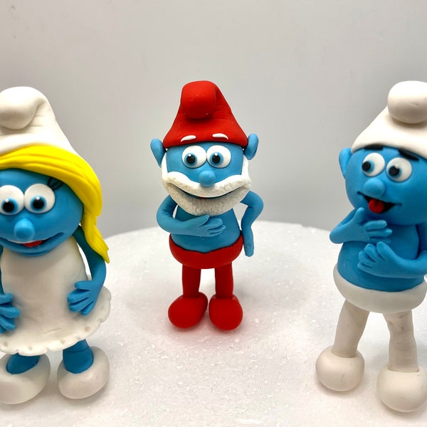 Smurfs Cake Topper Etsy
