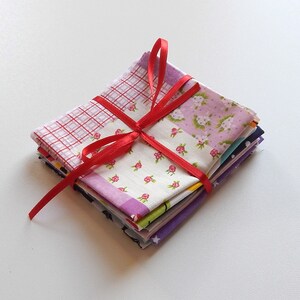 Floral Cotton Fabric Patchwork Bundle: Sewing Quilting Squares (8x8&quot;)