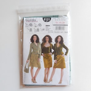 Burda Sewing Pattern 8131: Suit - Skirt, Jacket, Top - UNCUT