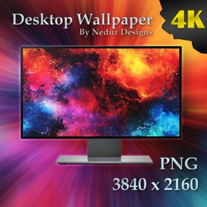 Neduz Vivid DreamArt Nebula Burst 4K Desktop Wallpaper - Digital Download - HD Available