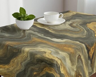 Neduz Marble Table Runner Tablecloth for Birthday Wedding Party
