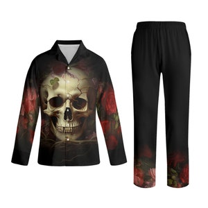 Skull Heart Women's Pajama Set - 100% Cotton Sleepwear