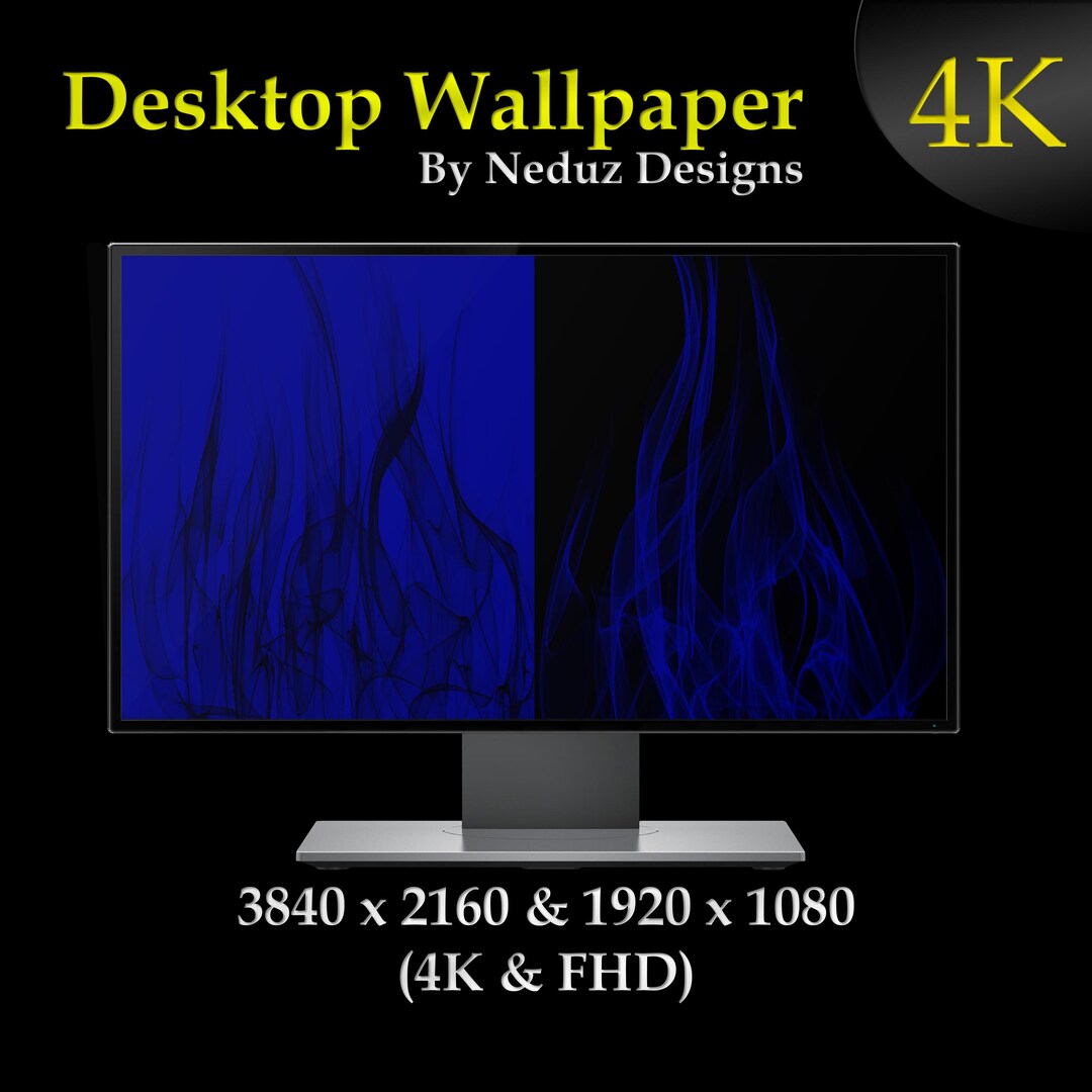 Blue Smoke Abstract Wallpaper: 4K FHD Digital Design (PNG JPG) - Etsy