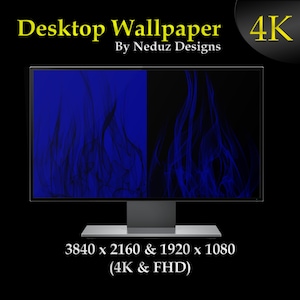 Blue Smoke Abstract Wallpaper: 4K FHD Digital Design (PNG JPG)