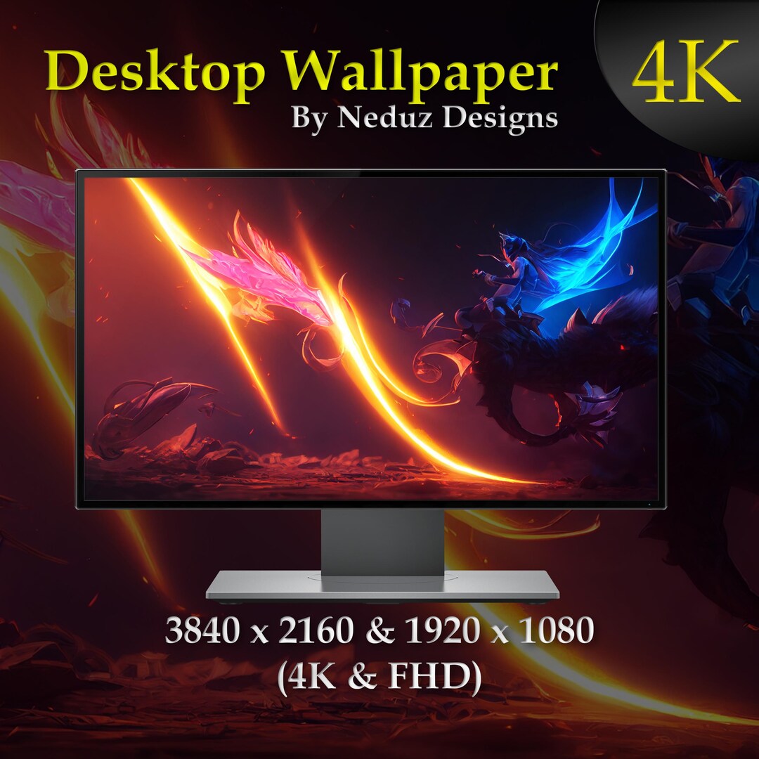 Neduz Designs Fierce 4K Desktop Wallpaper | PNG File | Digital Download ...