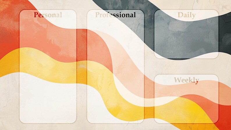 Abstract Desktop Organizer Wallpaper: Minimalist Design (PNG & JPG) - Etsy