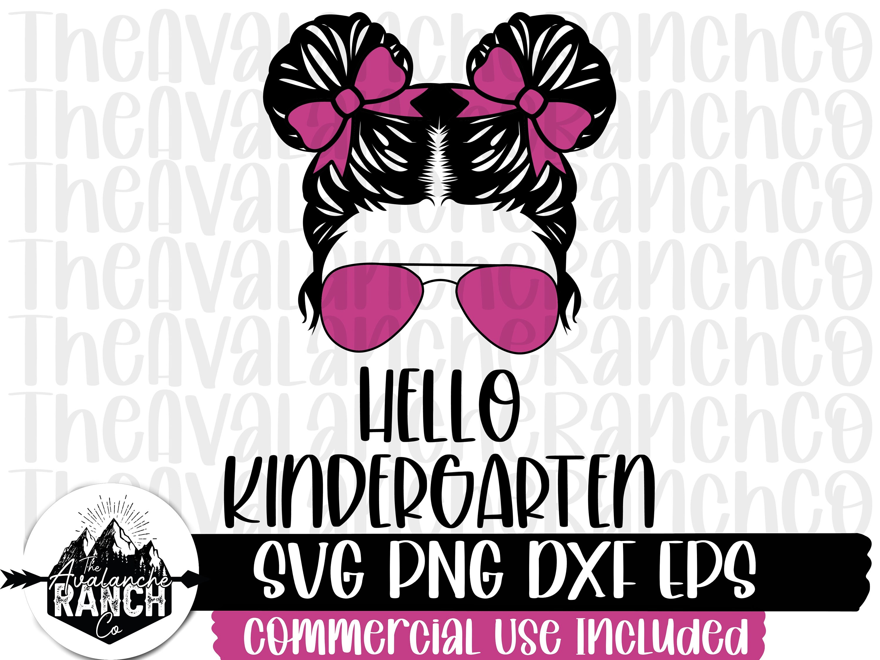 Hello Kindergarten Svg Png Dxf Eps Cut Files Laser Files - Etsy
