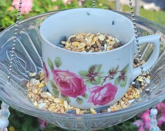 Tea Cup Bird Feeders