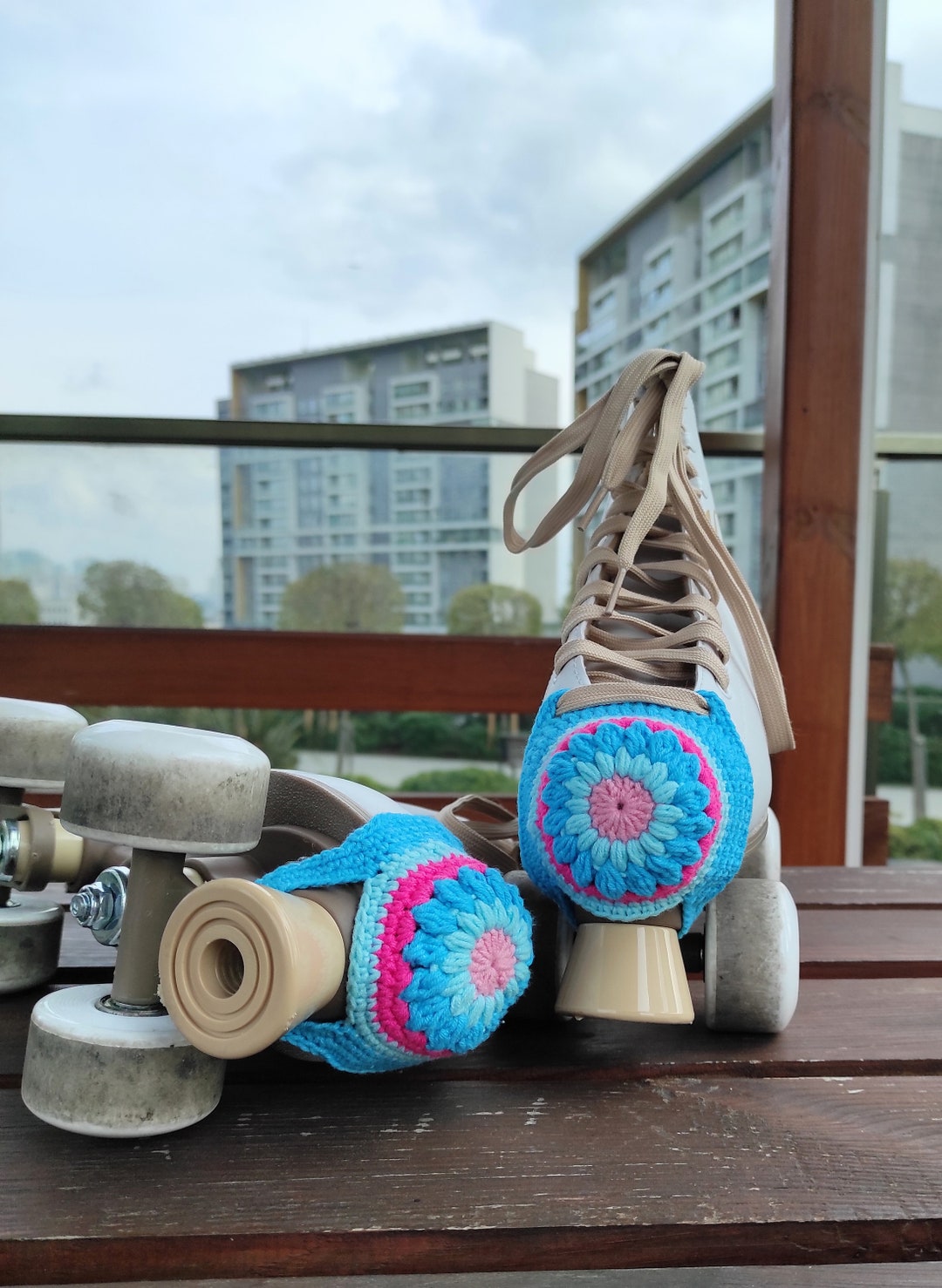 Handmade Quad Skates Crochet Toe Guards Matching Colored Guards ,toe