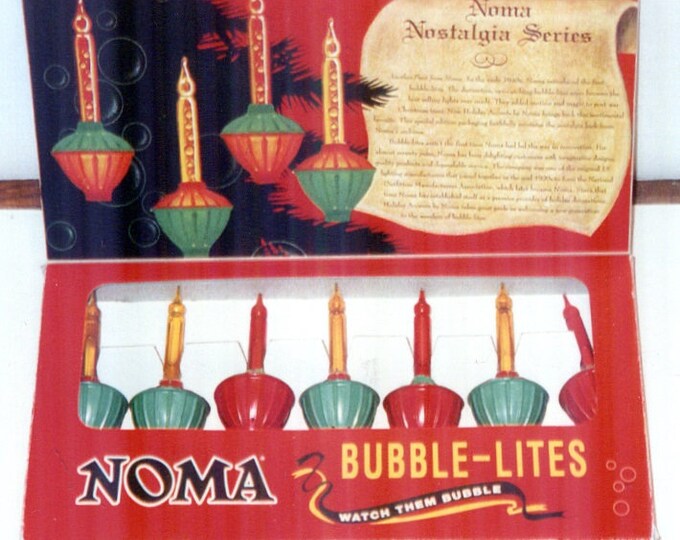 Nostalgia Series Noma Bubble Christmas Lights Mint in Box Vintage