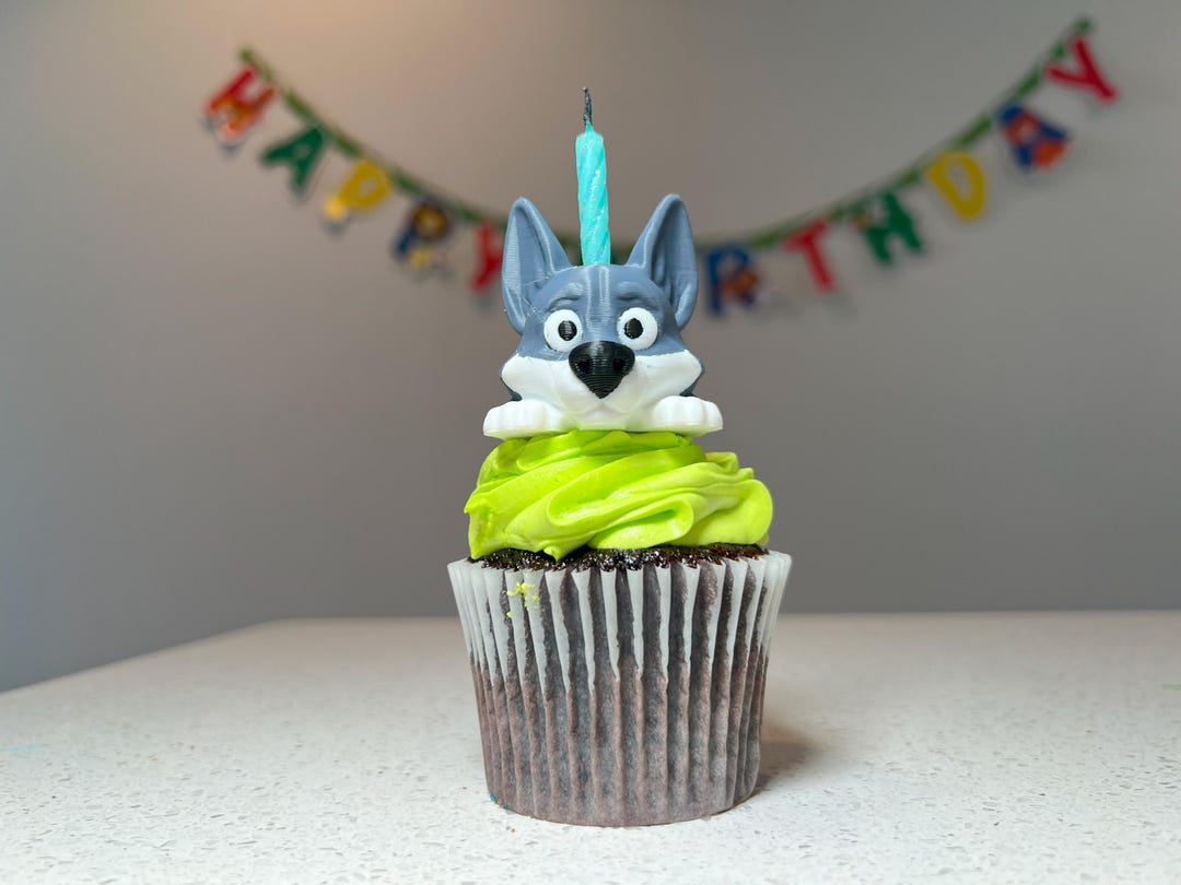 Husky Cake Topper: Wolf Dog Birthday Candle Holder - Etsy
